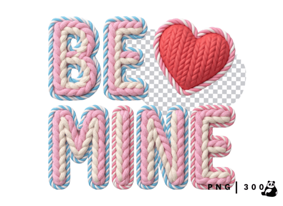 Download Valentine Faux Yarn Be Mine Png - Valentine Collection