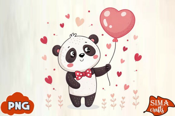Download Whimsical Valentine Panda Sublimation - Valentine Collection