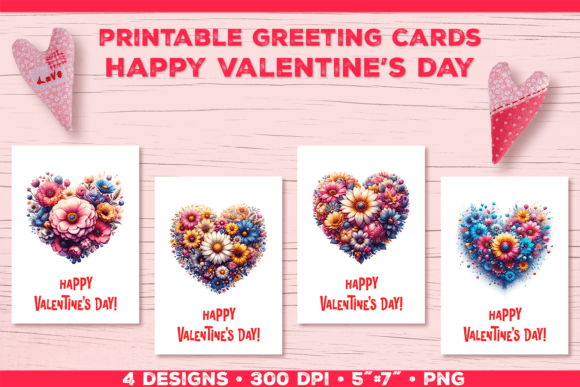 Download Floral Heart Valentine’s Day Card - Valentine Collection