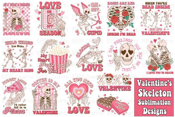 Download Funny Skeleton Valentine Png Bundle - Valentine Collection