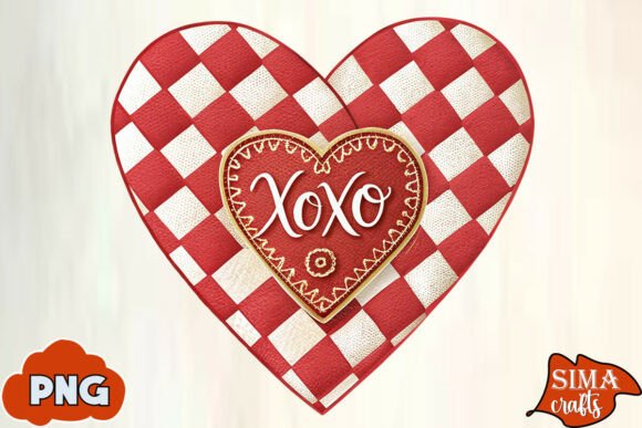 Download Valentine's Day Xoxo Checkered Heart PNG - Valentine Collection