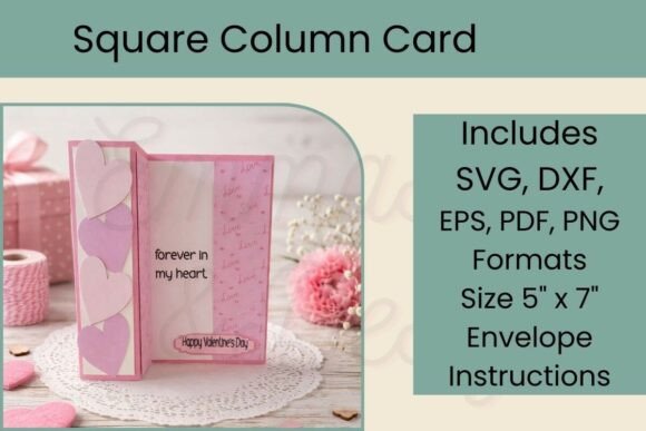Download 3D Square Column Valentine Card SVG - Valentine Collection