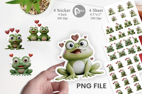 Download Valentine Frog Sticker - Valentine Collection