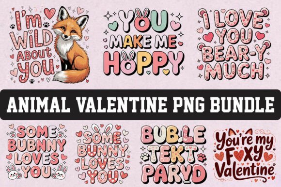 Download Animal Valentine PNG Bundle. - Valentine Collection