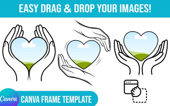 Download Heart Valentine Canva Frame Template - Valentine Collection