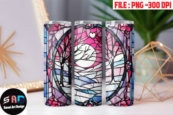 Download Stained Glass Winter Valentines Romantic - Valentine Collection