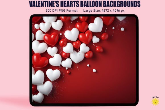 Download Valentine's Hearts Balloon Background - Valentine Collection