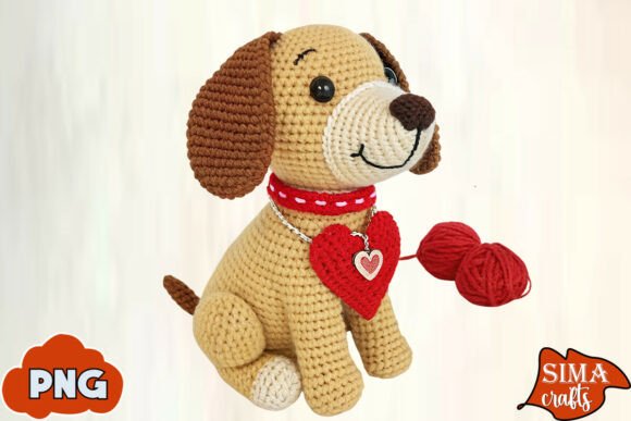 Download Yarn Crochet Dog Valentine Sublimation - Valentine Collection