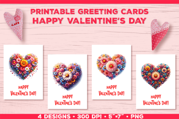 Download Floral Heart Valentine’s Day Card - Valentine Collection