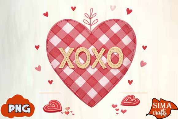 Download Valentine's Day Xoxo Checkered Heart PNG - Valentine Collection