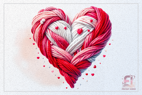 Download Knitted Yarn Red Heart Valentine PNG - Valentine Collection