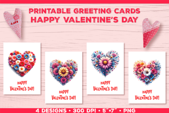 Download Floral Heart Valentine’s Day Card - Valentine Collection