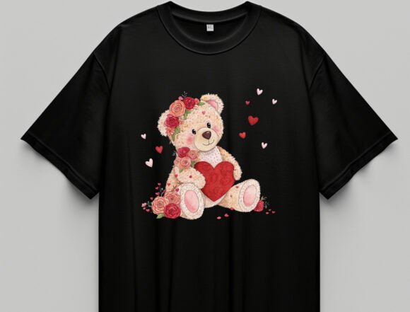 Download Valentines Day Png, Floral Bear Png - Valentine Collection