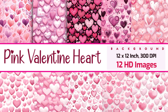 Download Pink Valentine Heart Pattern - Valentine Collection
