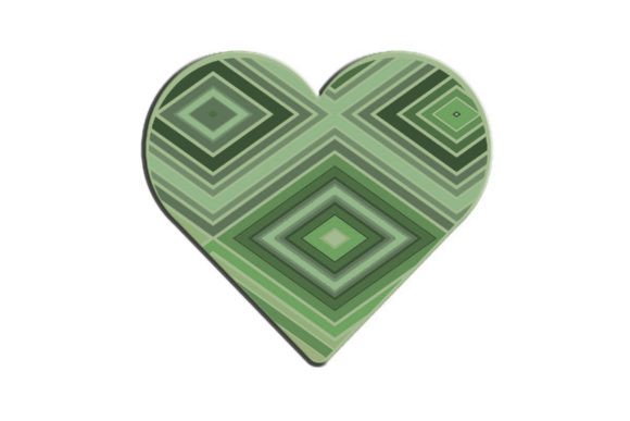 Download Velvet Green Valentine Hearts Cutouts - Valentine Collection