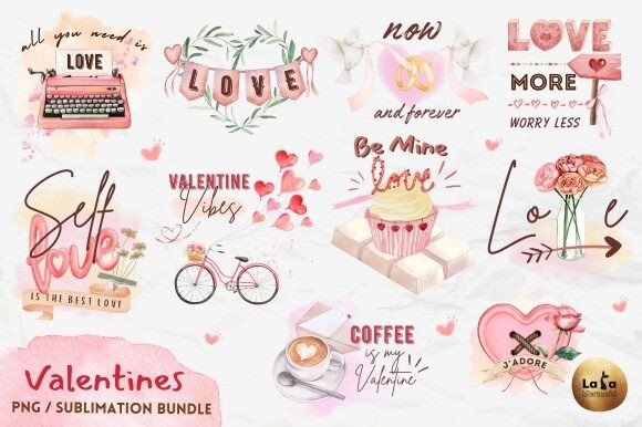 Download Valentine's Day PNG Bundle Graphic - Valentine Collection