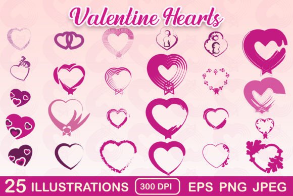 Download Valentines Day Hearts Clipart - Valentine Collection