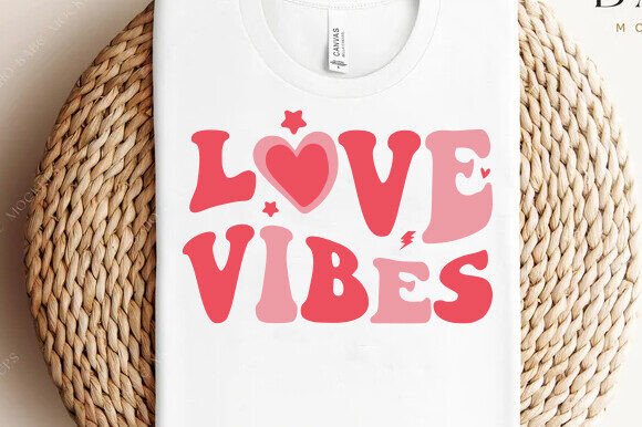 Download Love Vibes Svg, Groovy Valentine Svg - Valentine Collection