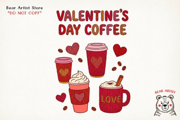 Download Cozy Crochet Valentine Coffee, Valentine Crochet PNG - Valentine Collection