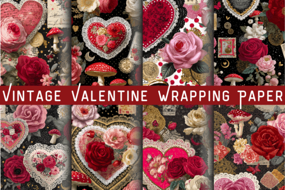 Download Vintage Valentine Wrapping Paper - Valentine Collection