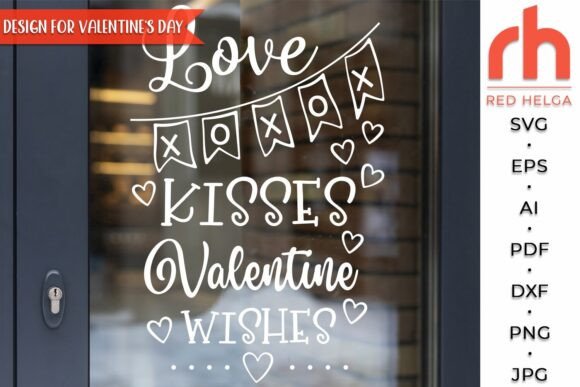 Download Love Kisses Valentine Wishes SVG - Valentine Collection
