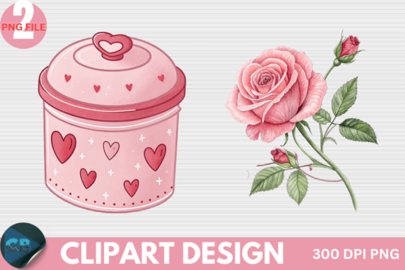 Download Retro Pink Valentine Clipart PNG - Valentine Collection