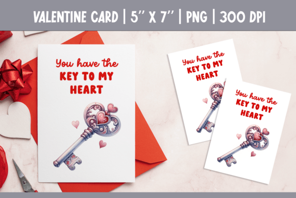 Download Key to My Heart Valentine Card Printable - Valentine Collection