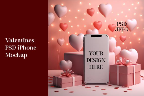 Download Valentine Smartphone Mockup, PSD IPhone - Valentine Collection