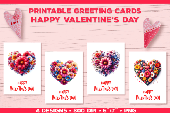 Download Floral Heart Valentine’s Day Card - Valentine Collection