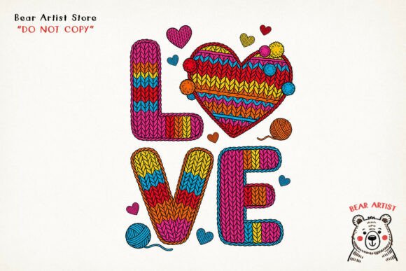 Download Love Knit Letters, Valentine Crochet PNG - Valentine Collection