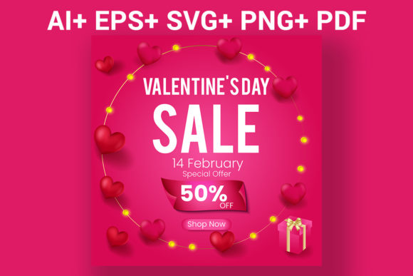 Download Valentines Day Sale Banner or Poster Set - Valentine Collection