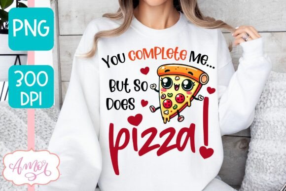 Download Funny Valentines PNG Design Pizza Lovers - Valentine Collection