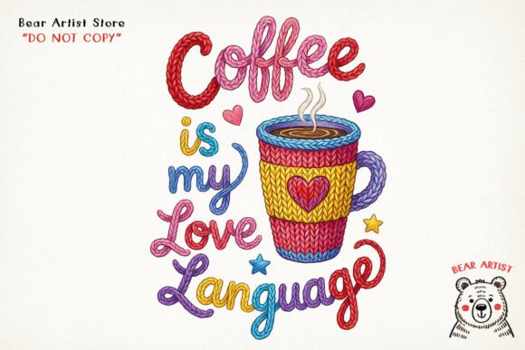 Download Coffee Love Mug Crochet, Valentine Crochet PNG - Valentine Collection