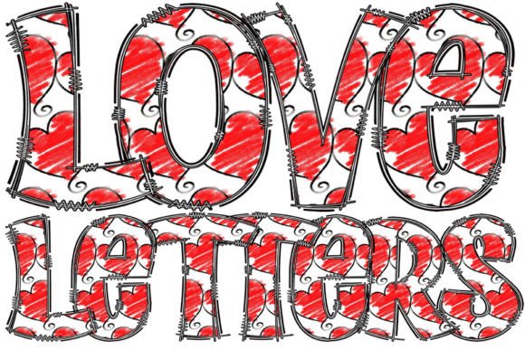 Download Sublimation Valentine Hearts Lettering - Valentine Collection