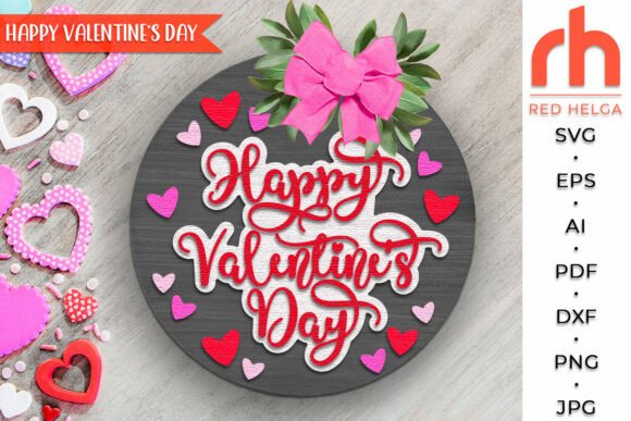 Download Happy Valentines Day SVG, Love Door Sign - Valentine Collection