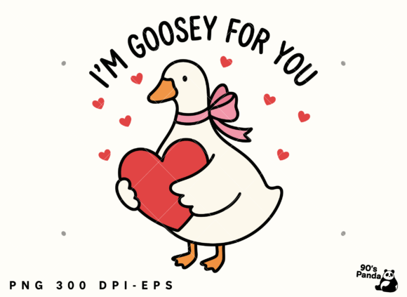 Download Valentine Goosey for You Cute Goose PNG - Valentine Collection