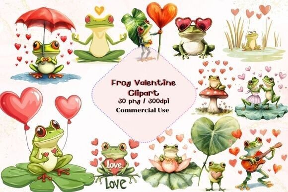 Download Frog Valentine Clipart - Valentine Collection