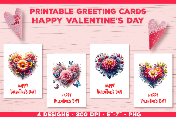 Download Floral Heart Valentine’s Day Card - Valentine Collection