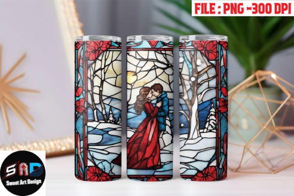 Download Stained Glass Winter Valentines Romantic - Valentine Collection