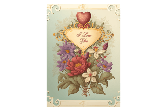 Download Vintage Valentine's Card Design - Valentine Collection