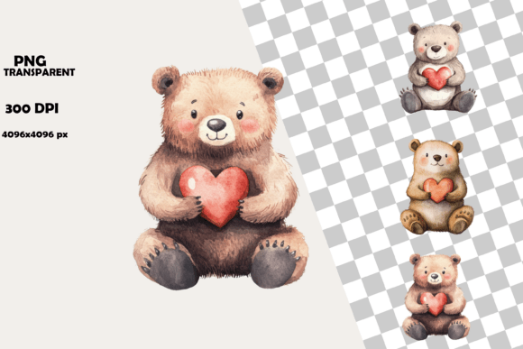 Download Cute Valentine Bear Clipart Bundle - Valentine Collection