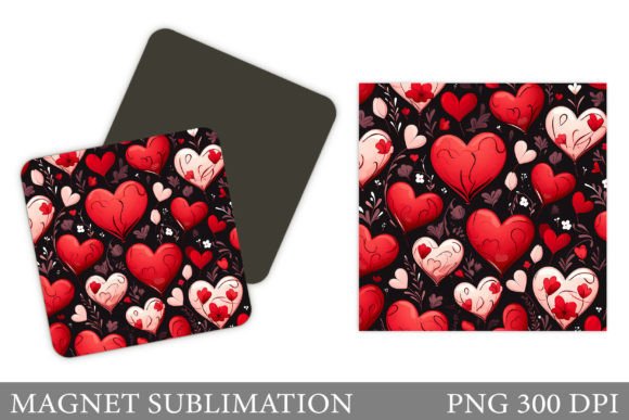 Download Valentines Hearts Magnet Sublimation - Valentine Collection