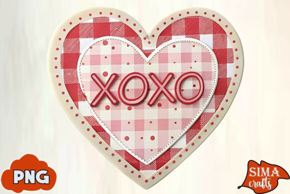 Download Valentine's Day Xoxo Checkered Heart PNG - Valentine Collection