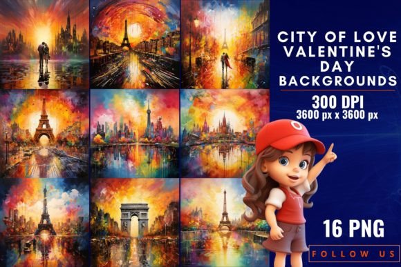 Download City of Love Valentine's Day Backgrounds - Valentine Collection