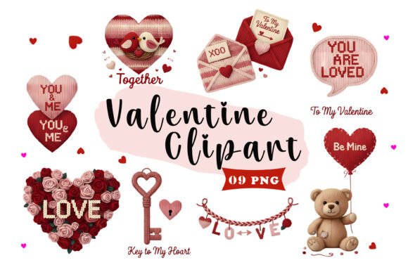 Download Cute Valentine Clipart Set – Teddy Bears - Valentine Collection