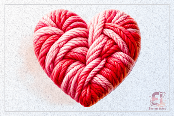 Download Knitted Yarn Red Heart Valentine PNG - Valentine Collection