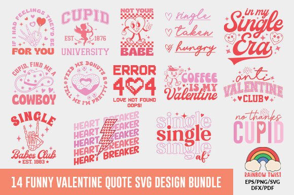 Download Funny Valentine Quote SVG Bundle - Valentine Collection