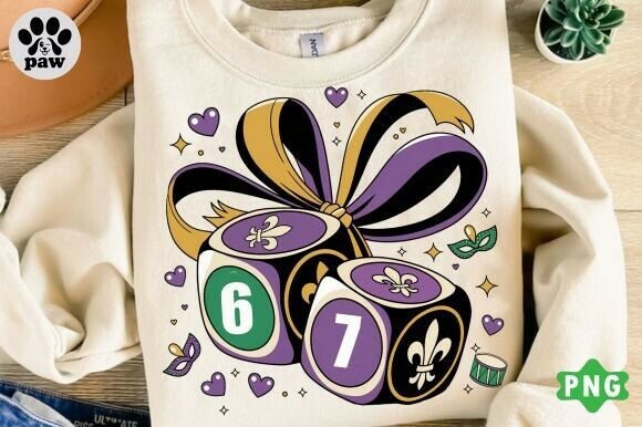 Download Mardi Gras 6 7 Png, Preppy Coquette Png - 6 7 png Collection