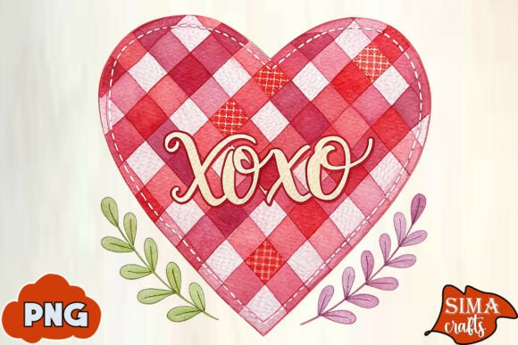 Download Valentine's Day Xoxo Checkered Heart PNG - Valentine Collection