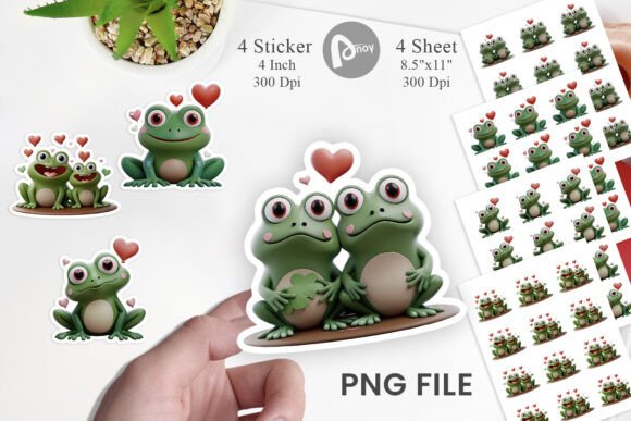 Download Valentine Frog Sticker - Valentine Collection